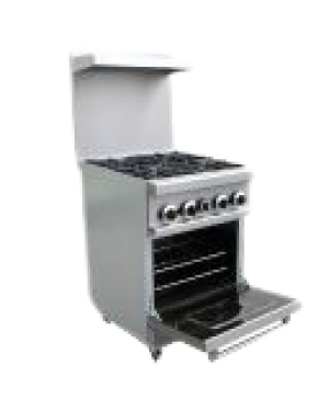 4-burner gas cooker with oven