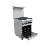 4-burner gas cooker with oven